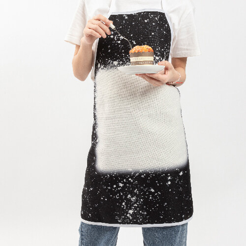 Fartuch lniany Bleached Starry Black do sublimacji