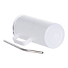 Tumbler 480 ml z uszkiem i słomką do sublimacji - biały