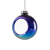 Plastikowa przezroczysta bombka na choinkę ∅ 8 do sublimacji - niebieska