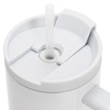 Kubek 1200 ml ze słomką i szarym uchwytem do sublimacji - biały