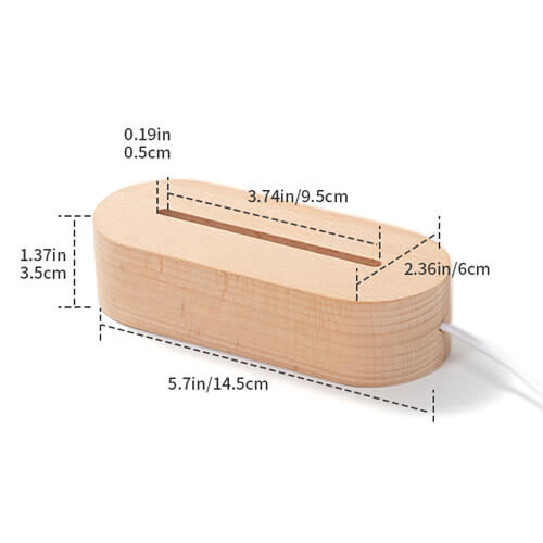 Podstawa lampy LED - owalna 14,5 cm - ciepłe światło