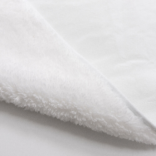 Kocyk Minky z kapturem do sublimacji - biały