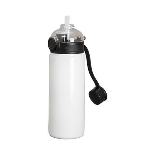 Butelka ze stali nierdzewnej 720 ml z czarną pokrywką do sublimacji