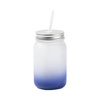 Kubek Mason Jar 450 ml szroniony bez uszka do sublimacji - granatowy gradient