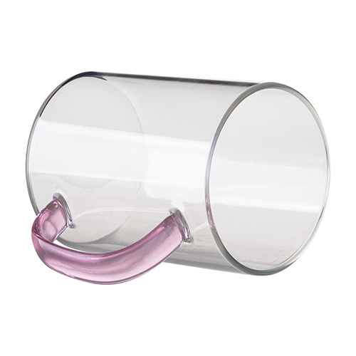 Szklanka 450 ml z różowym uszkiem do sublimacji