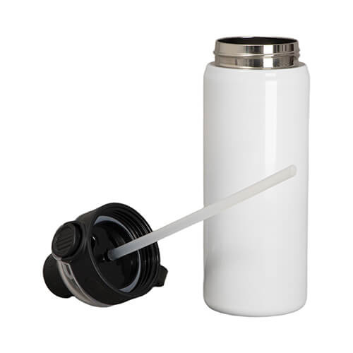 Butelka ze stali nierdzewnej 720 ml z czarną pokrywką do sublimacji