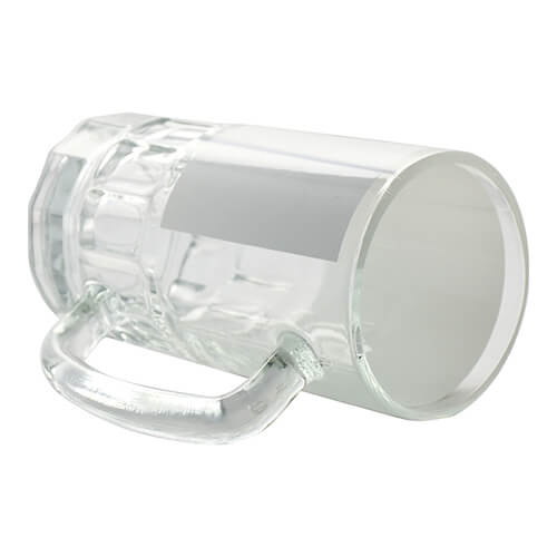 Kufel szklany 600 ml z białą ramką do sublimacji