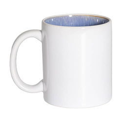 Kubek 330 ml ze szkliwionym wnętrzem do sublimacji - jasnoniebieski