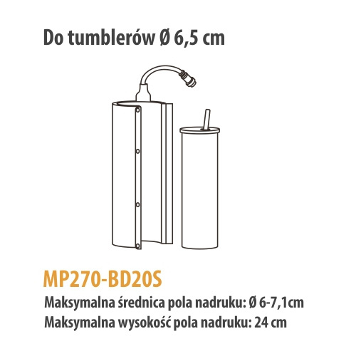 Grzałka do tumblerów Ø 6,5 cm do prasy Elite Pro / Pro Max