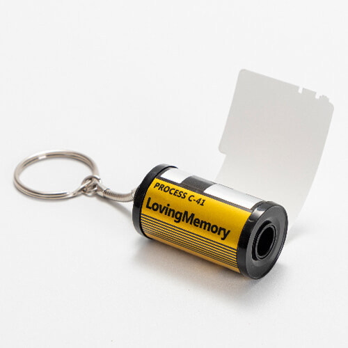 Brelok do kluczy kaseta z filmem fotograficznym do sublimacji - srebrny