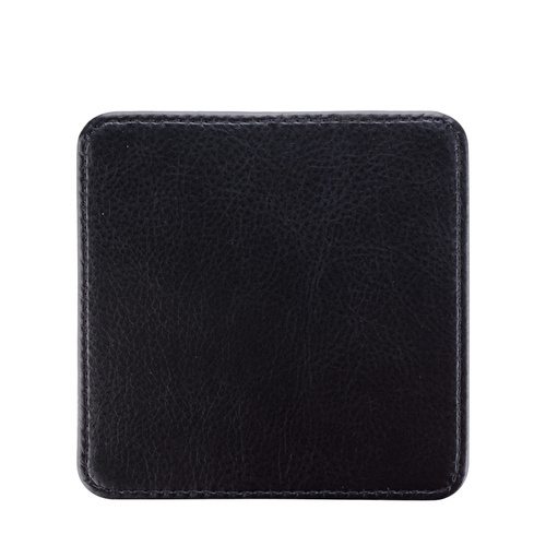 Zestaw 4 kwadratowych skórzanych podkładek pod kubek do nadruku