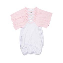 Koszulka do spania z długim rękawem do sublimacji - różowe rękawy