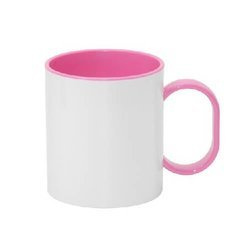 Kubek Plastikowy FUNNY 330 ml Różowym do Sublimacji