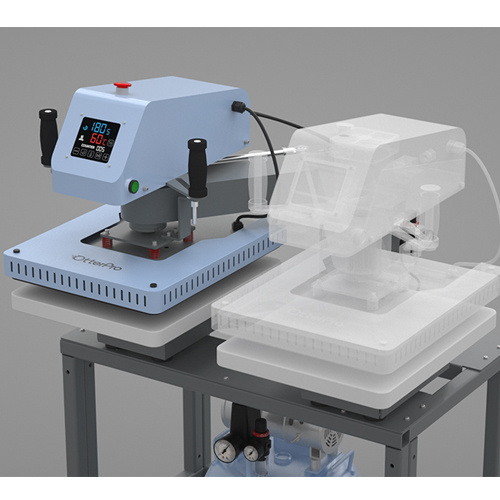 Dwustanowiskowa prasa płaska OtterPro Air Press Swing Dual 40 x 50 cm