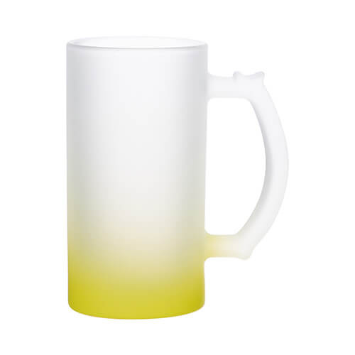 Kufel szklany szroniony 470 ml do sublimacji - limonkowy gradient