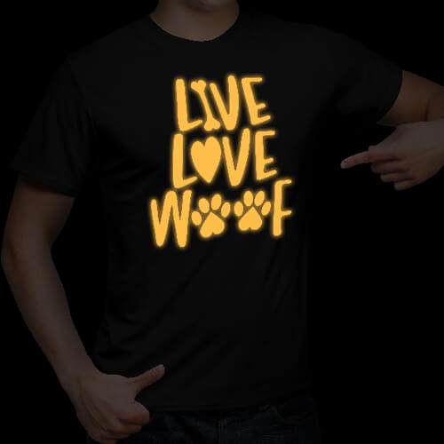 Luminescencyjna folia flex - pomarańczowa świecąca na żółto