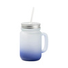 Kubek szklany szroniony Mason Jar do sublimacji - granatowy gradient
