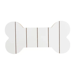 Ramka na zdjęcie w kształcie kości z MDF-u, w paski, 25,4 x 12,7 cm