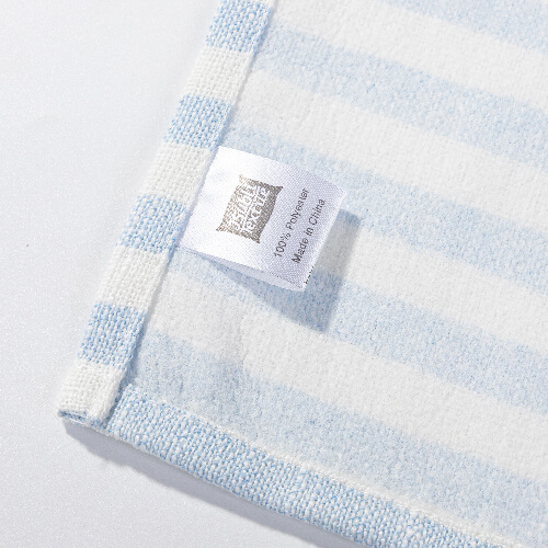 Płócienna mata stołowa 45 x 40 cm kremowa w błękitne paski do sublimacji