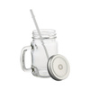 Kubek szklany Mason Jar ze słomką do sublimacji
