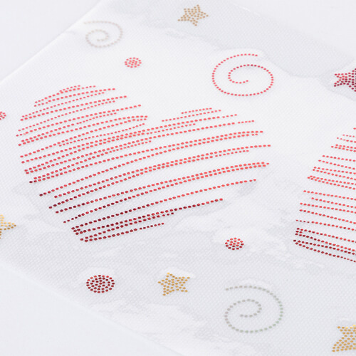 Duży arkusz z cyrkoniami do termotransferu - dwa serca