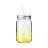 Kubek szklany Mason Jar 450 ml bez uszka do sublimacji - limonkowy gradient