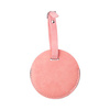 Skórzana zawieszka na bagaż do sublimacji - różowy kółko