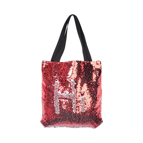 Torba z czerwonymi cekinami 35 x 38 cm do sublimacji