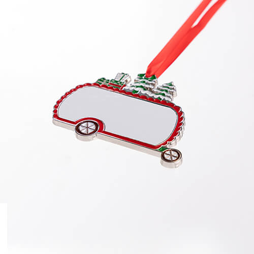 Metalowa zawieszka na choinkę do sublimacji - camping