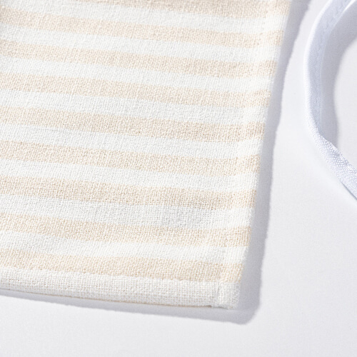 Płócienna zapaska do sublimacji - kremowa w żółte paski