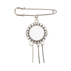 Okrągła broszka - agrafka z trzema paskami do sublimacji