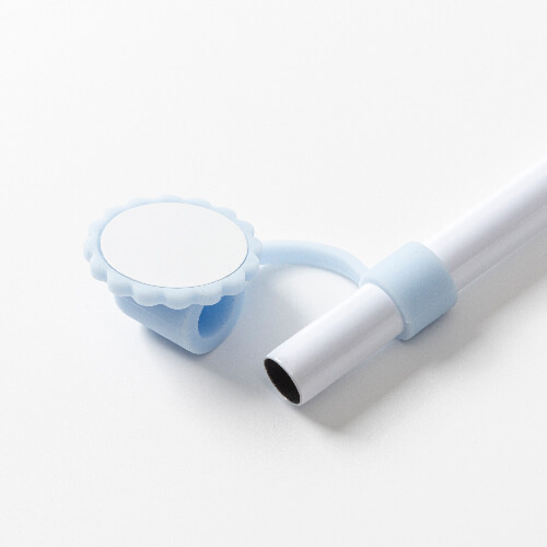 Silikonowa nakładka na słomkę Ø 0,8 cm do sublimacji - błękitny kwiatek