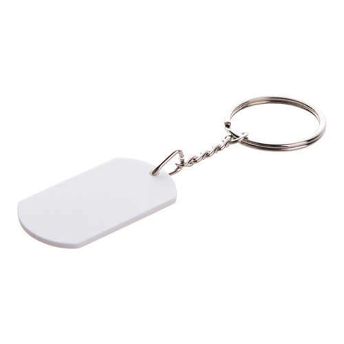 Brelok plastikowy z łańcuszkiem do sublimacji - nieśmiertelnik