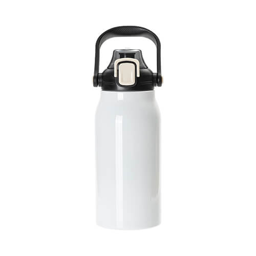 Butelka podróżna ze stali nierdzewnej 1300 ml z uchwytem - biała