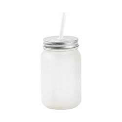 Kubek Mason Jar 450 ml szroniony bez uszka do sublimacji