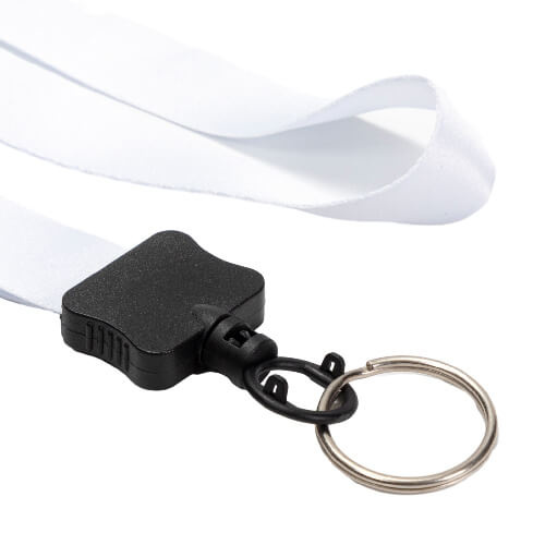 Smycz biała z plastikową klamrą do sublimacji