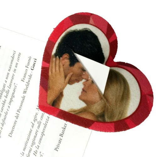 Filcowa zakładka do książki do sublimacji - serce