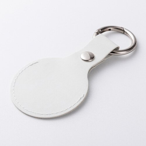 Brelok skórzany / etui na AirTag do sublimacji - biały