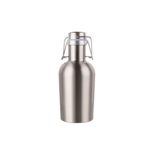 Growler - metalowa butelka na piwo 1000 ml do sublimacji - srebrna