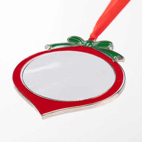 Metalowa zawieszka na choinkę do sublimacji - owal