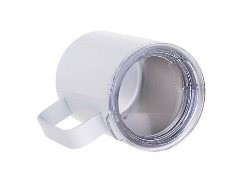 Kubek metalowy 300 ml do kawy do sublimacji - biały