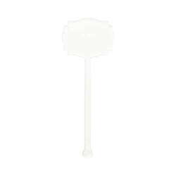 Akrylowe mieszadełko do napojów 10 cm do sublimacji - rozeta