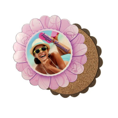 Podkładka pod kubek Ø 11 cm kwiatek z MDF-u do sublimacji