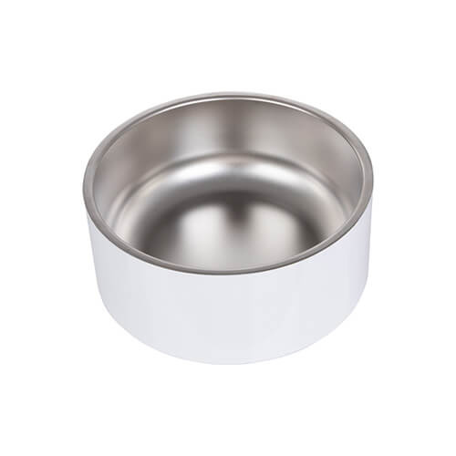 Miska 1900 ml dla psa ze stali nierdzewnej do sublimacji - biała