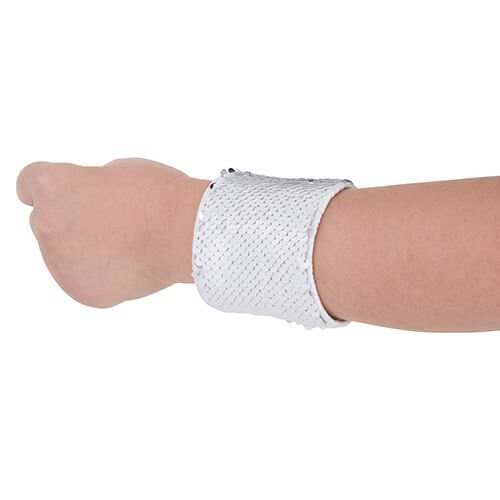 Opaska na rękę z cekinami do sublimacji - biała