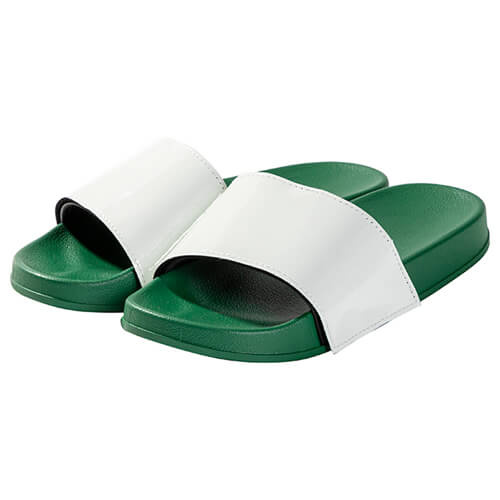 Klapki dla dorosłych do sublimacji - zielona podeszwa