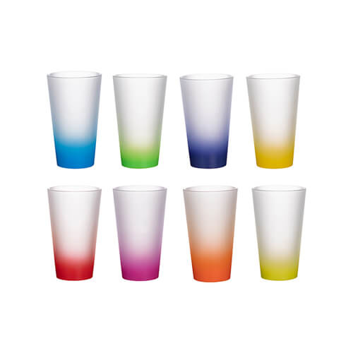 Szklanka 450 ml szroniona do sublimacji - żółty gradient