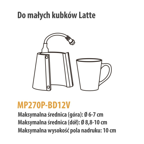 Grzałka do małych kubków latte do prasy Elite Pro / Pro Max