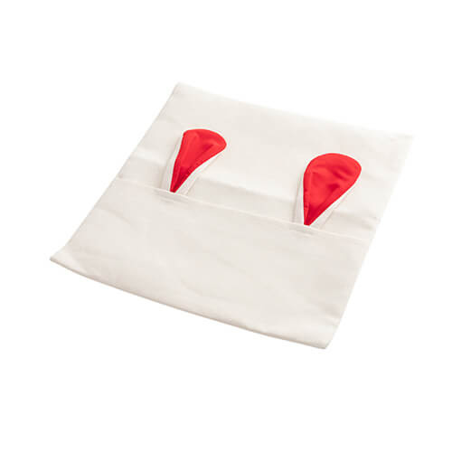 Poszewka lniana 40 x 40 cm do sublimacji - czerwone uszy