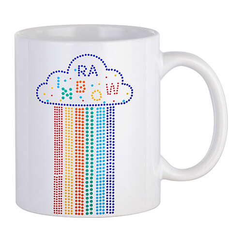 Arkusz z cyrkoniami do termotransferu - mała tęcza